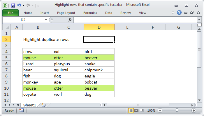 How To Highlight Duplicates In Excel Multiple Columns